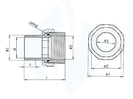 3/4 Düz Radyatör Rakoru