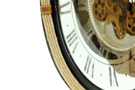 Saat Çarklı Askılı Duvar Saati Dekoratif Ev Ofis Hediyelik