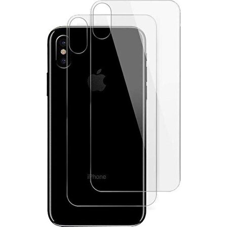 Apple iPhone XS Max Uyumlu Arka Kapak Ekran Koruyucu Arka Kapak Kırılmaz Cam Darbelere Dayanıklı, Tamperli 4K Kalite, Çizilmez ve Parmak İzi Yapmayan