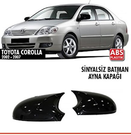 Toyota Corolla Batman Yarasa Ayna Kapağı 2002-2007 arası Parlak Siyah