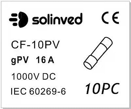 Solinved 16A Solar PV DC Sigorta Konnektör