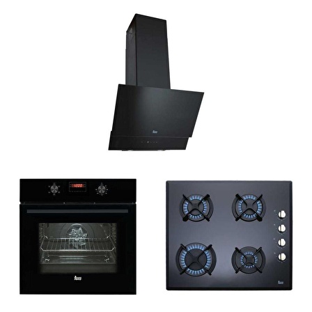 Teka Chef 5 Ankastre Üçlü Set ( HAK 625 BK Fırın + ATV 60 Davlumbaz + HL LUX 60 4G AI AL Ocak)