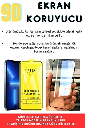 Samsung Galaxy A71 9D Kırılmaz Cam Ekran Koruyucu, Siyah Renk, Ultra Darbe Emici ( 10 Adet )