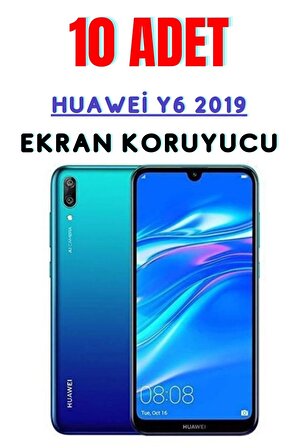 Huawei y6 2019 Temperli Cam Ekran Koruyucu Süper Ekonomik Paket ( 10 Adet )