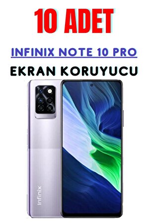 Infinix Note 10 Pro Temperli Cam Ekran Koruyucu Süper Ekonomik Paket ( 10 Adet )
