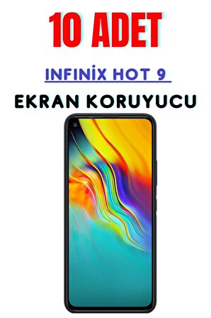 Infinix Hot 9 Temperli Cam Ekran Koruyucu Süper Ekonomik Paket ( 10 Adet )