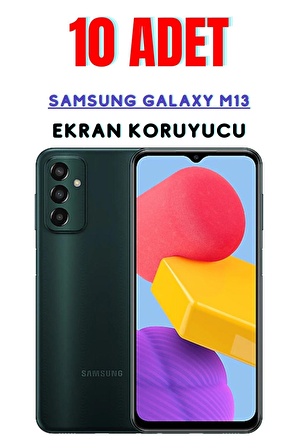 Samsung Galaxy M13 Temperli Cam Ekran Koruyucu Süper Ekonomik Paket ( 10 Adet )