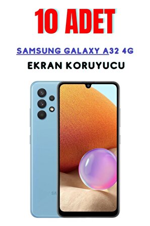 Samsung Galaxy A32 4G Temperli Cam Ekran Koruyucu Süper Ekonomik Paket ( 10 Adet )
