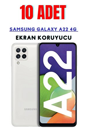 Samsung Galaxy A22 4G Temperli Cam Ekran Koruyucu Süper Ekonomik Paket ( 10 Adet )