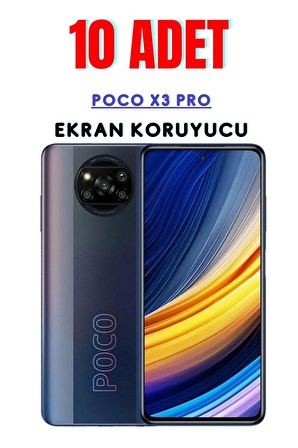 Poco X3 Pro Temperli Cam Ekran Koruyucu Süper Ekonomik Paket ( 10 Adet )