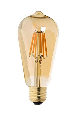 Aral Edison St64 4w Amber Sarı Işık Led Ampul