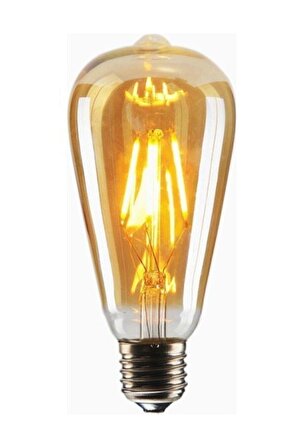 Aral Edison St64 4w Amber Sarı Işık Led Ampul