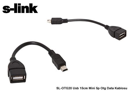 SL-OTG20 15cm Usb Mini 5p Otg Data Kablosu