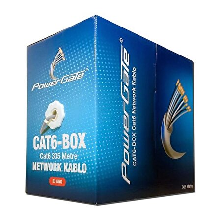 CAT6-BOX-GY CAT6 305M 23AWG KABLO GRI
