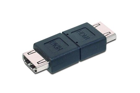 AK-330500-000-S HDMI Adaptör, HDMI A (19 pin) Dişi - HDMI A (19 pin) Dişi, Siyah Renk