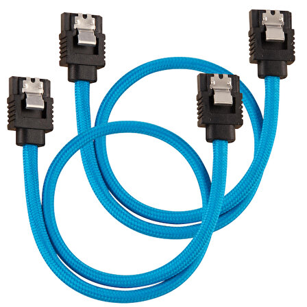 CC-8900251 Premium Sleeved SATA 6Gbps 30cm Cable — Blue