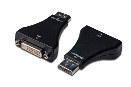 DisplayPort adaptör, DP-DVI-I (24-5) Erkek/Dişi, kenetlenmeli, CE, syh AK-340603-000-S