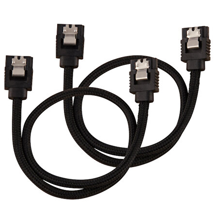 CC-8900248 Premium Sleeved SATA 6Gbps 30cm Cable — Black