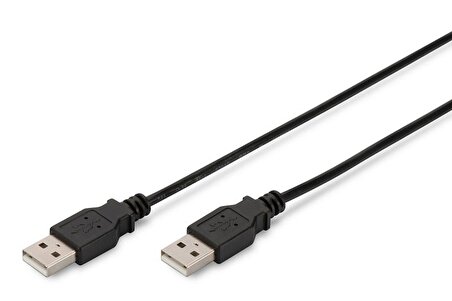USB 2.0 bağlantı kablosu, tip A M/M, 1.8m, USB 2.0 uyumlu, bl AK-300101-018-S