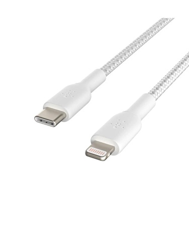 2M Boost Charge Braided Lightning USB-C WHTBelkin 2M Boost Charge Braided Lightning USB-C WHT CAA004BT2MWH