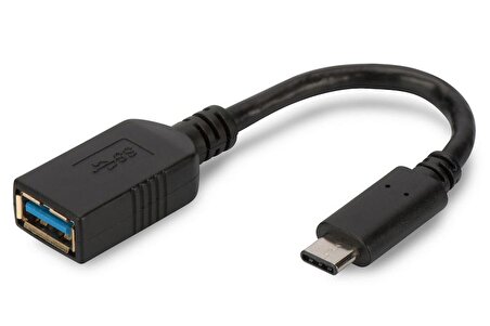 USB C tipi adaptör kablosu, OTG,C-A tipi M/F, 0,15m3A, 5GB, 3.0 Version, AK-300315-001-S