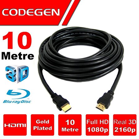 CPS100 10 Metre HDMI v1.4 10mt, 3D, Ağ Destekli, Altın Uçlu HDMI Kablo