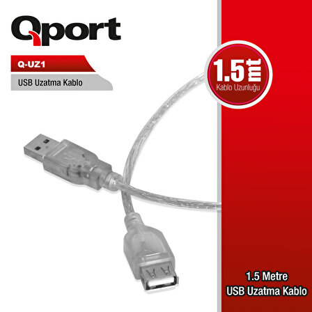USB2.0 1.5MT UZATMA KABLOSU (Q-UZ1)