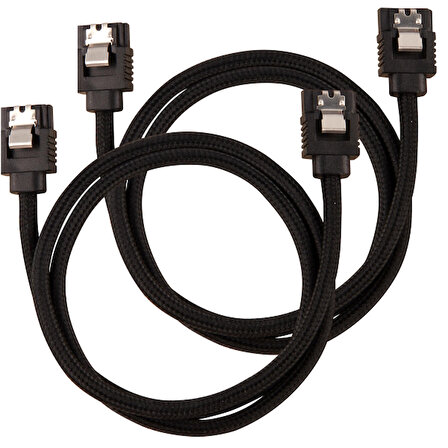 CC-8900252 Premium Sleeved SATA 6Gbps 60cm Cable — Black