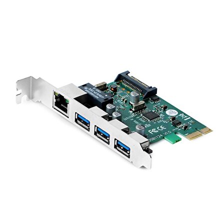 DK-NT-PEGLANU3 3x USB3.0 dahil PCI-E Ağ Kartı