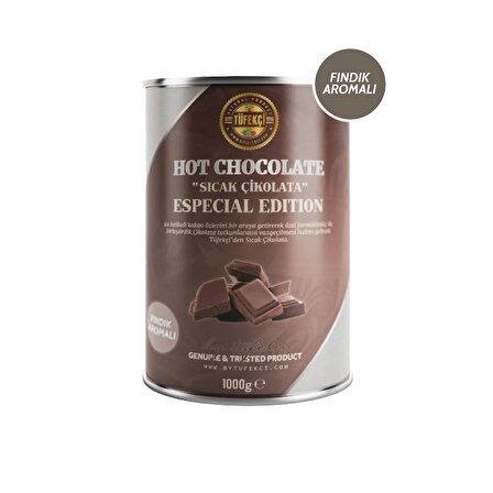 Sıcak Çikolata Fındık Yüksek Kakao Oranı Gerçek Şeker 1000 gr