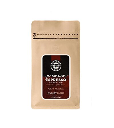 Espresso Premium Çekirdek Kahve 250 Gr (arabica Çekirdeklerinde)