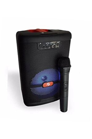 KTS-1330 6.5" Kablosuz Karaoke Mikrofonlu RGB Işıklı Bluetoothlu Hoparlör
