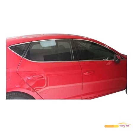 Seat Leon 3 HB 5D 2012 Sonrası Premium Cam Çerçevesi 14 Parça Paslanmaz Çelik