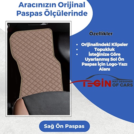 Mercedes C Serisi W204 2007-2014 Prime Bej Deri Bej Kenar Paspas Paspas