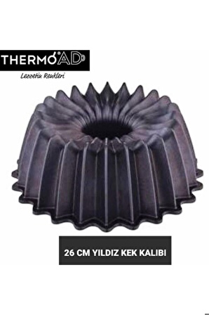 Thermoad 26 Cm Yıldız Kek Kalıbı Gri