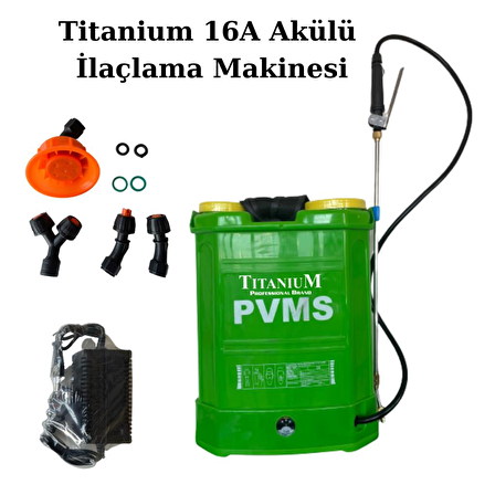 Titanium PVMS 16A Akülü Sırt İlaçlama Pompası 12V 8A