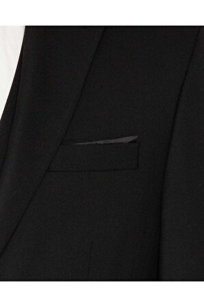 Yelekli Siyah Slim Fit Takım Elbise