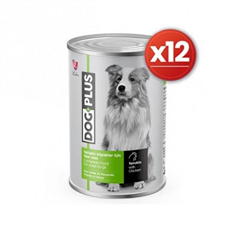 Dogplus Plus Tavuklu Yetişkin Yaş Köpek Maması 12x415 gr