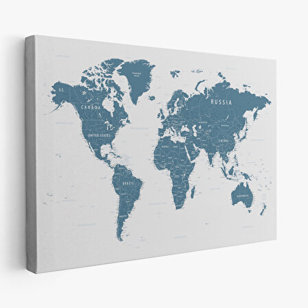 Dünya Haritası  Dekoratif Kanvas Tablo 1109