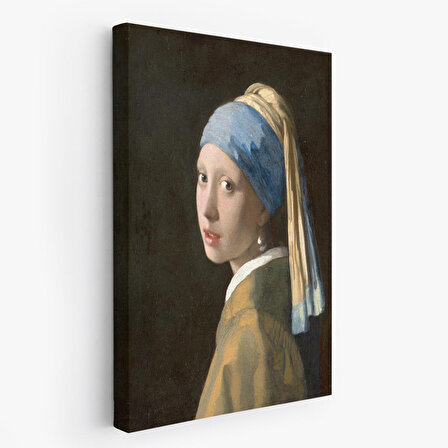 İnci Küpeli Kız Kanvas Tablo, Ressam Johannes Vermeer -4969