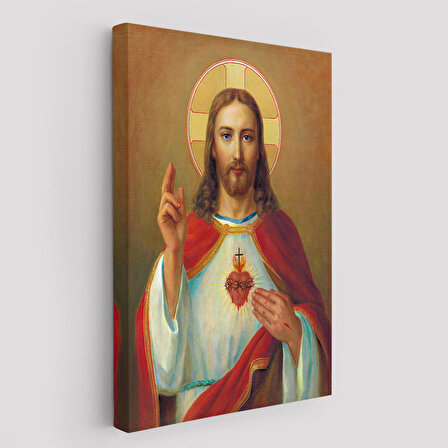 İsa'nın En Kutsal Kalbi Tablosu - The Most Sacred Heart Of Jesus-6478