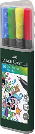 FABER-CASTELL 5020151611 Grip Finepen 0.4mm 10&#39;lu set 10 Renk