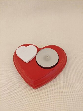 Sevgililer Günü El Yapımı Kalp Cam Bardak Küpe Mumluk Bileklik Hediye Kutusu