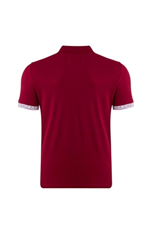 Büyük Beden Regular Fit Baskılı Dokulu Polo T-Shirt	