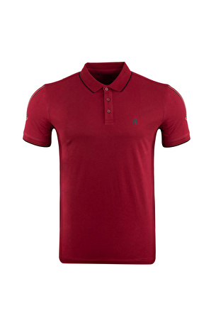 K.Bordo Regular Baskılı Polo