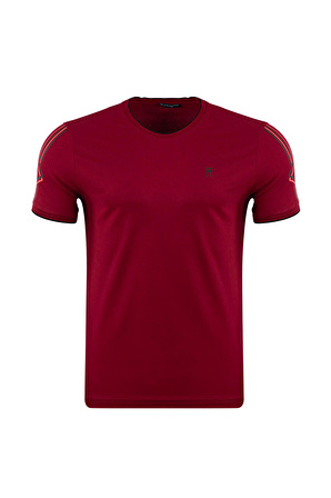 Regular Fit Bisiklet Yaka Baskılı T-Shirt	