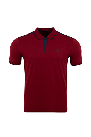 Büyük Beden Regular Fit Polo Yaka Baskılı T-Shirt	