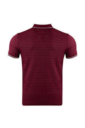 Regular Fit Polo Yaka Kısa Kollu Jakarlı T-Shirt	