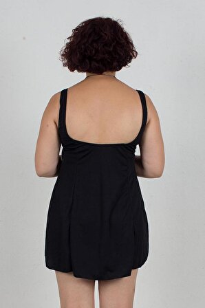 Truva Xxl Büyük Beden Kadın Giyim Desenli Elbise Mayo Slipli Renkli My6811
