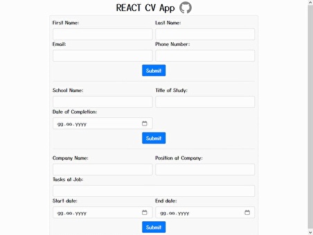 REACT CV App